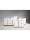 Cómoda MAMMEN 4 cajones 1 puerta bl/roble Cómoda MAMMEN 4 cajones 1 puerta bl/roble