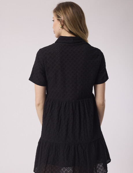 Vestido mini broderie negro