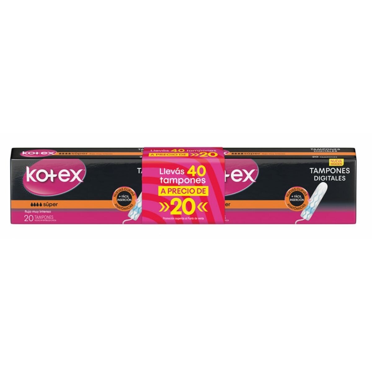 Tampones Kotex Digitales Súper - X40 