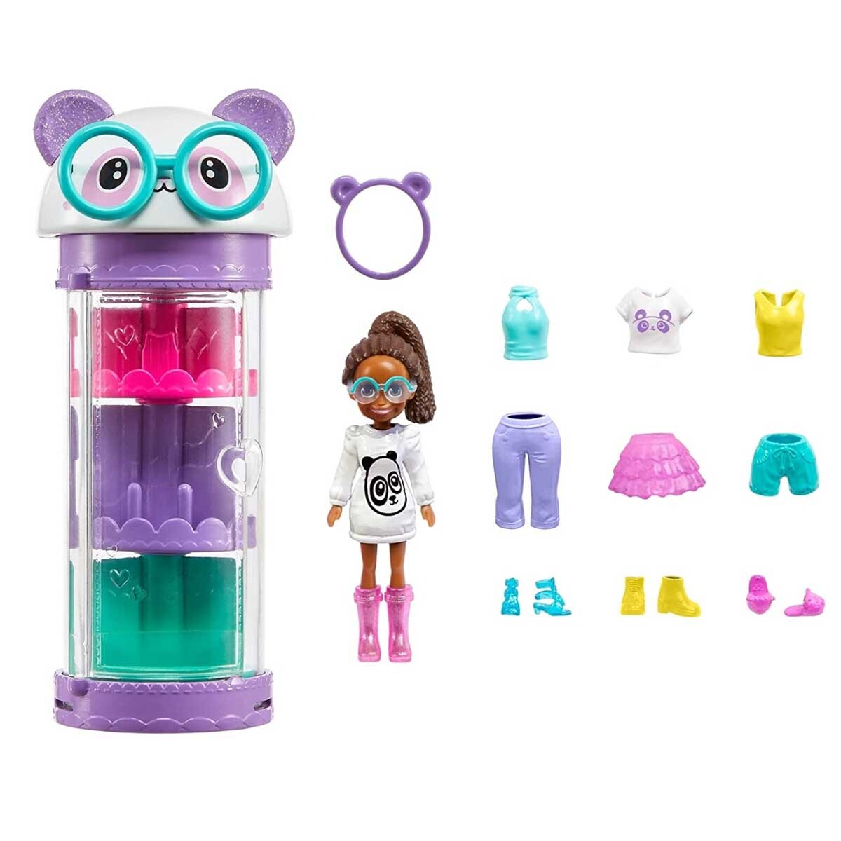 Armario de moda giratorio Polly Pocket Mattel - Shani Panda 