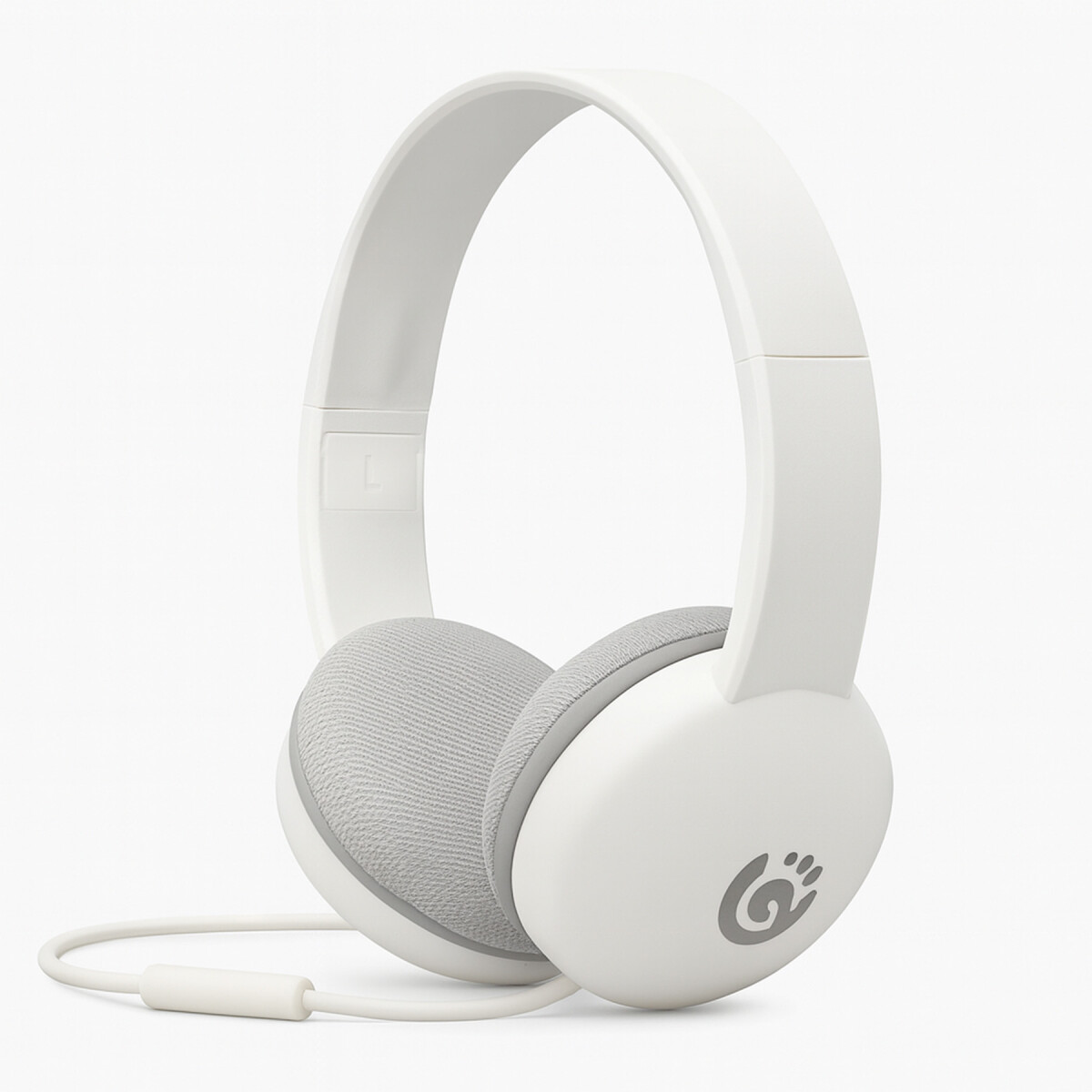 Auricular Cableado Vincha Stereo Goldtech Microfono Jack - Color Blanco 