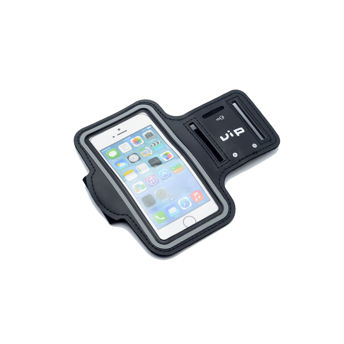 Brazalete deportivo para celulares de 6.5" color negro 
