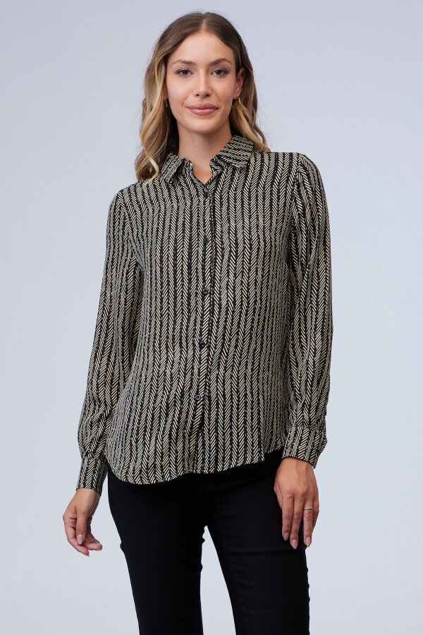Camisa Espiga NEGRO/BEIGE
