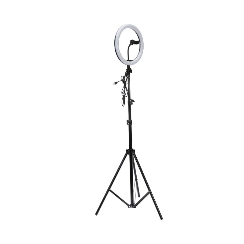 ARO DE LUZ LED CON TRIPODE 6" DE DIAMETRO Negro