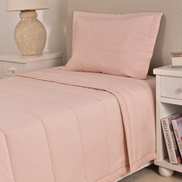 Edredón 200 Hilos Col. Basic Rosa Full- Queen