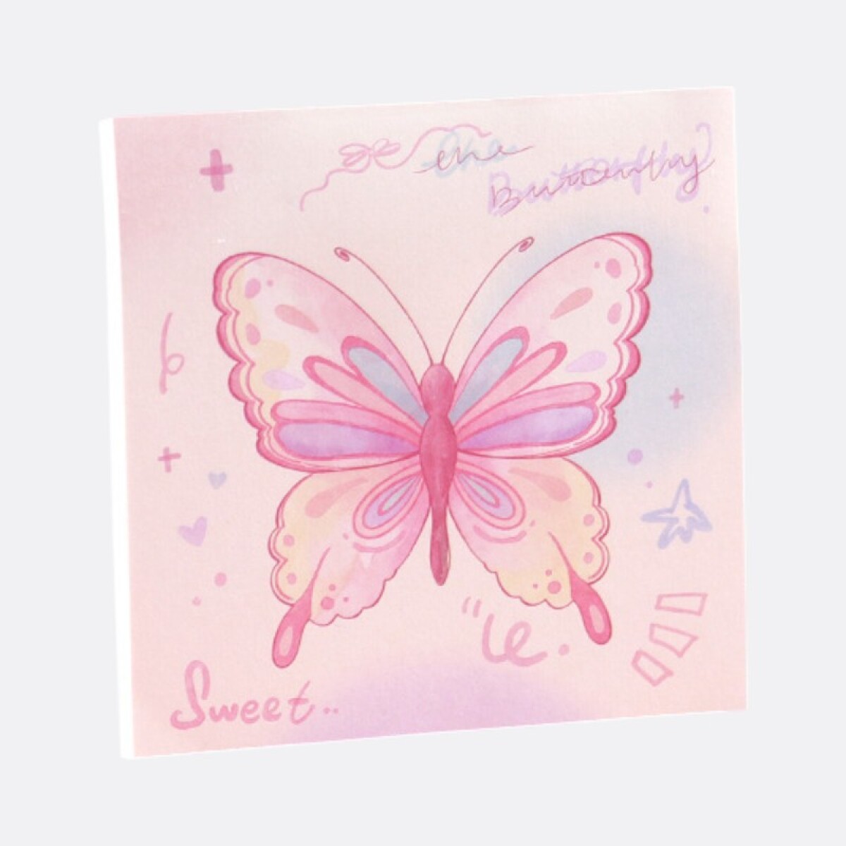 Block De Notas Mariposa Varios Colores - Rosa 