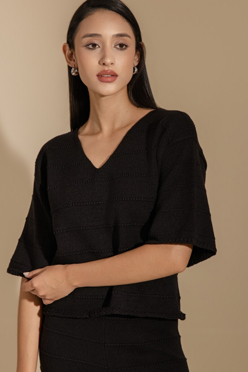 Blusa Manga Japonesa. MARRON