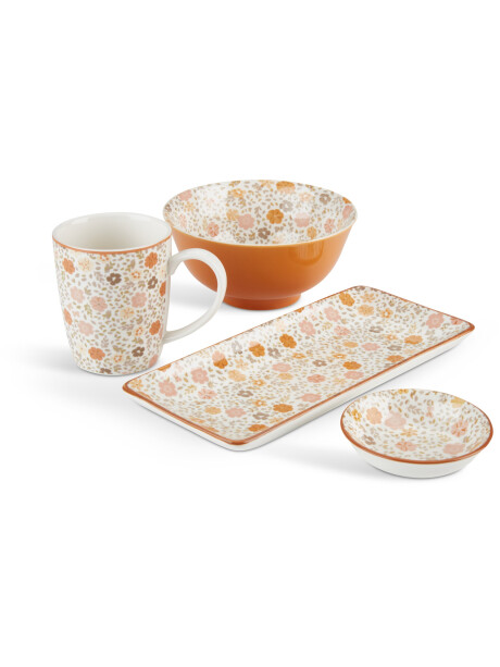 Taza VETLE Ø8xA10cm 35cl con flores Taza VETLE Ø8xA10cm 35cl con flores