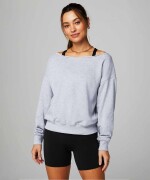 Polera Year Round Terry Off Shoulder Sweatshirt Mujer Classic Grey Heather