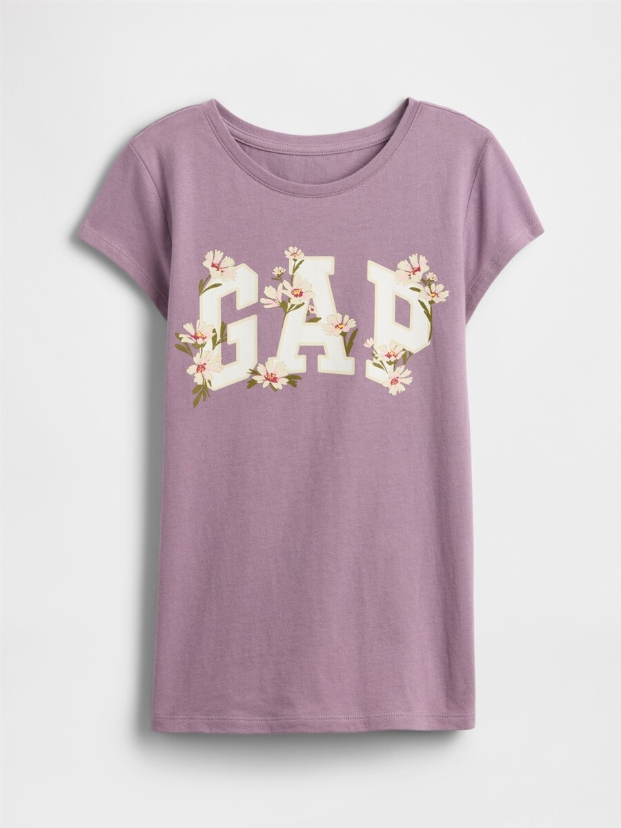 Remera Logo Gap Niña - Amethyst 