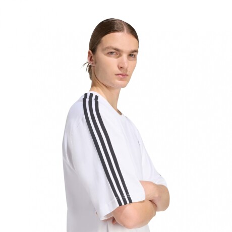 REMERA adidas 3 STRIPE TEE White