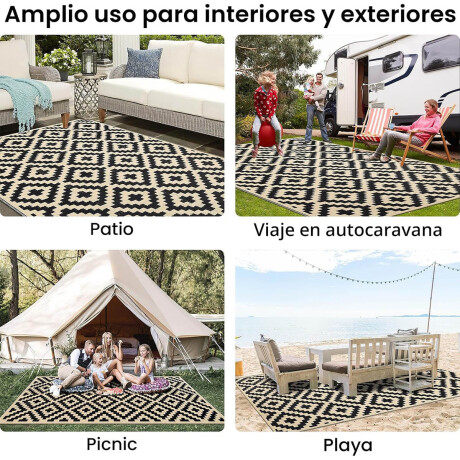 Alfombra Impermeable Patio Exterior Mosaico 150x240 M1