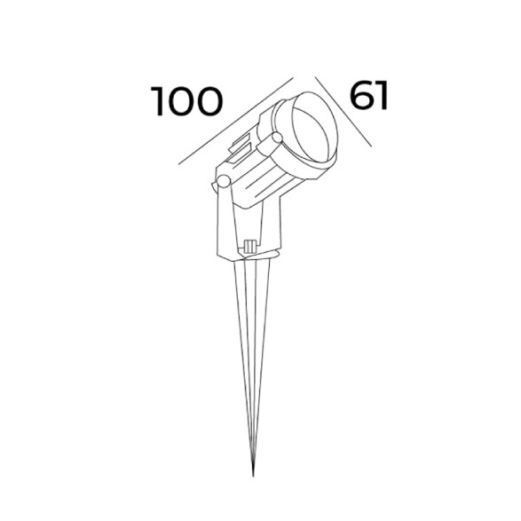 Pincho LED exterior IP65 aluminio negro 6W 3000K AO1125