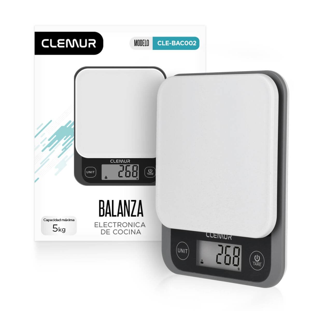 Balanza Digital de Cocina IMBACK – Precisión 1g a 5kg, Color Negro, Compacta y Moderna 