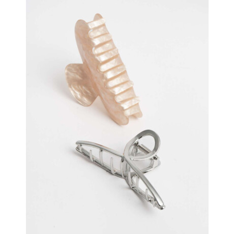 Broches Sets Carey Combinacion Bicolor