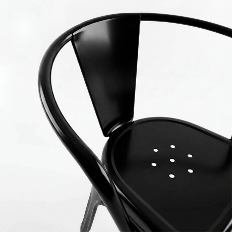 Silla Tolix Fade To Black Metálica Reposabrazo Negro