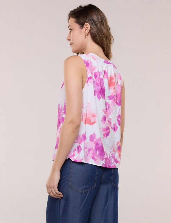 Blusa S/m Flores ROSA/MULTI