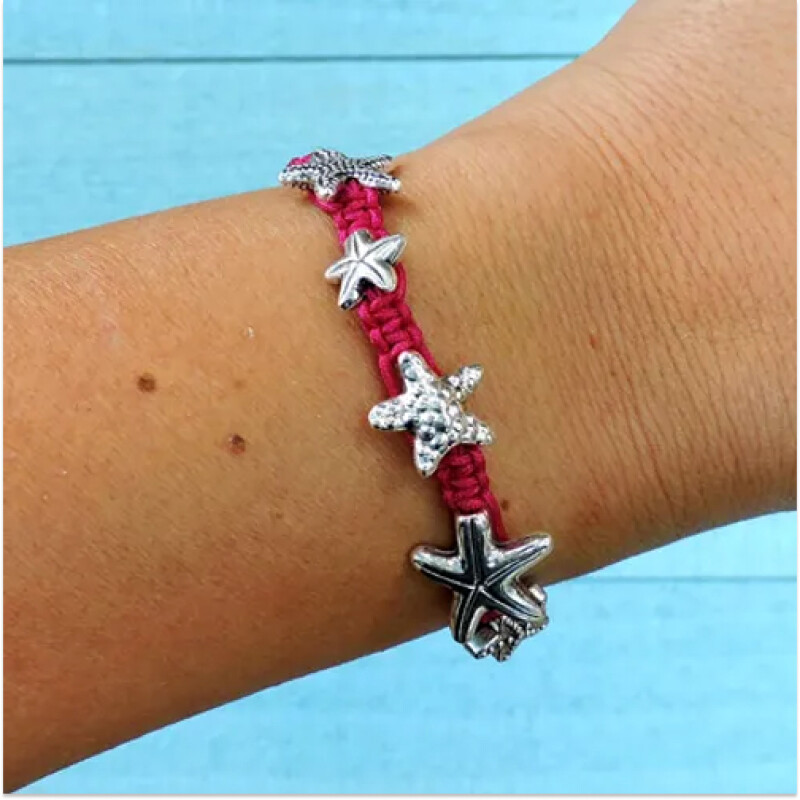 Pulsera Bali beach Galaxy Sea Star- Rosada Pulsera Bali beach Galaxy Sea Star- Rosada