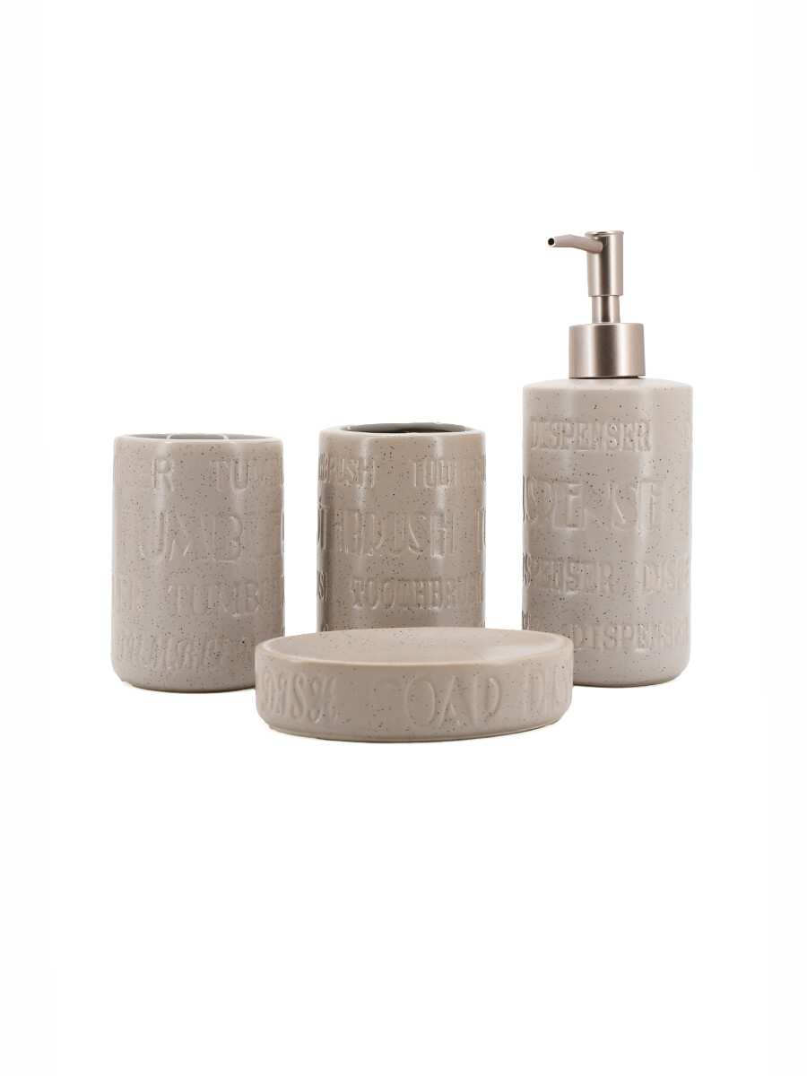 BAÑO SET CERAMICA BEIGE - BEIGE 