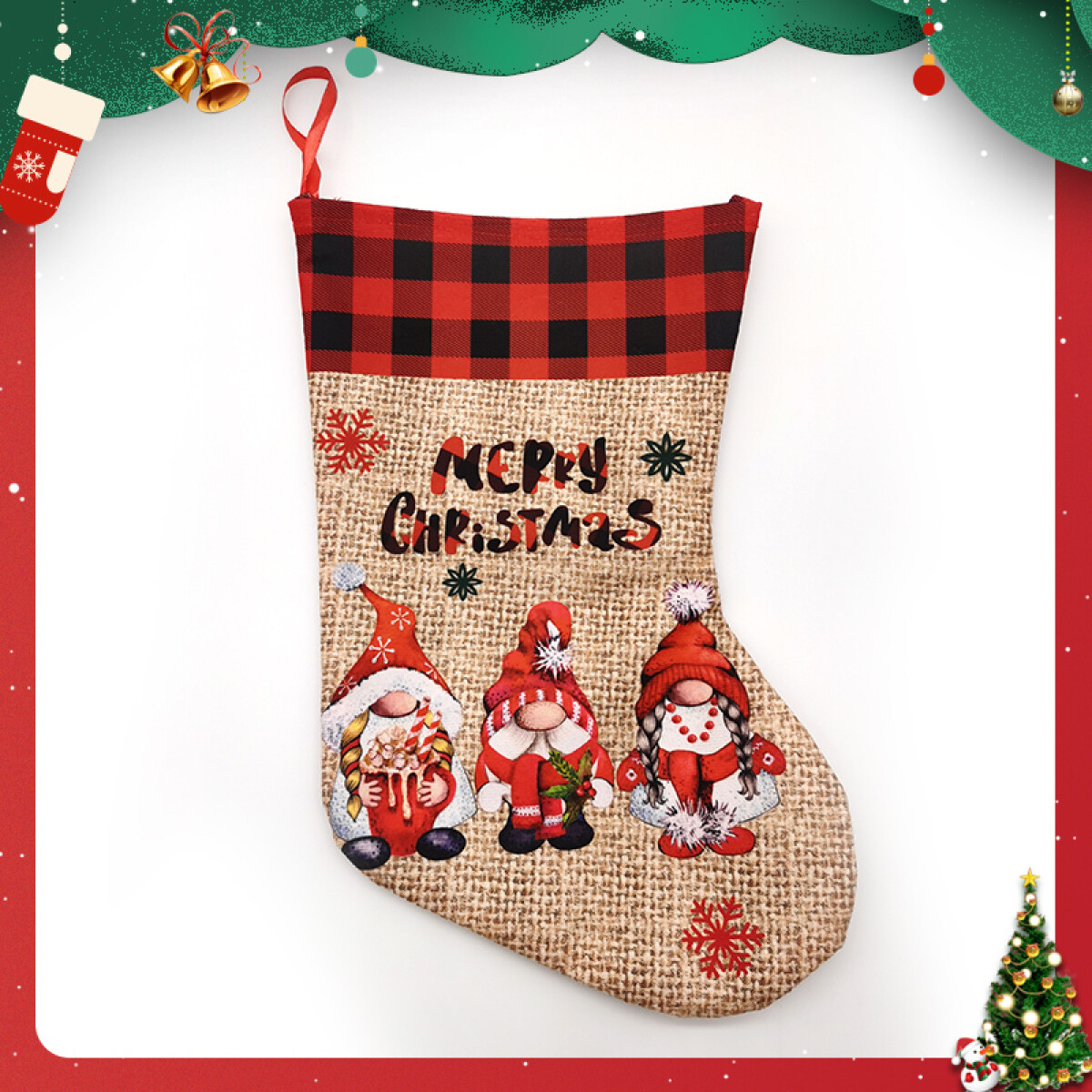 Calcetin Navideño Para Regalos 