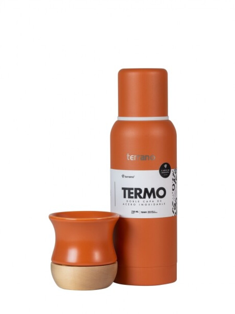 Termo Terrano Slim 1L con Base de Silicona - TERRACOTA 