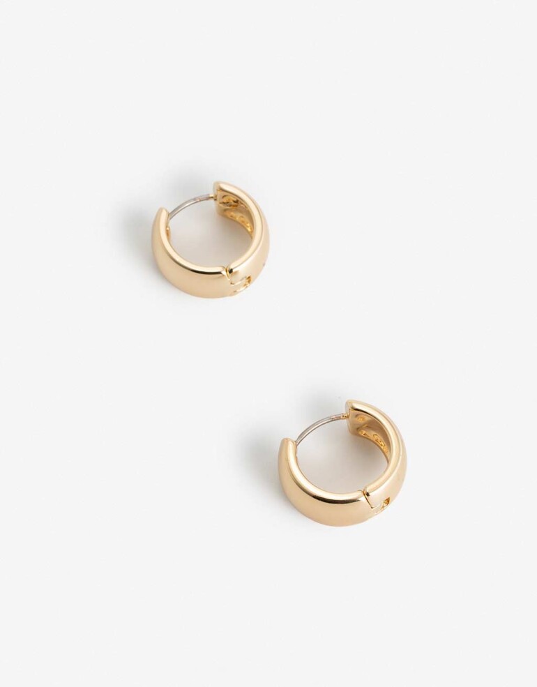 Aros Argollas Metal Argollas De Metal - Dorado