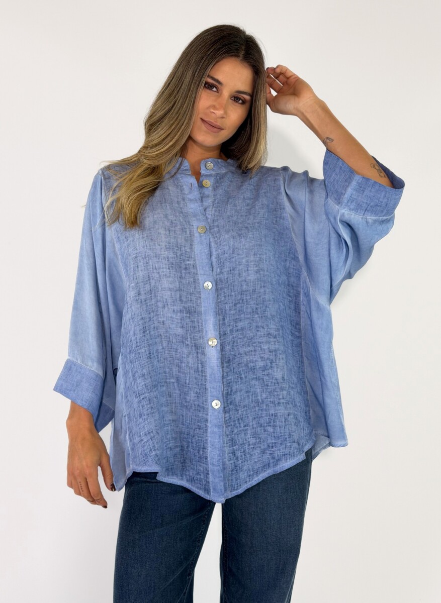 CAMISA SAMOS - CELESTE 