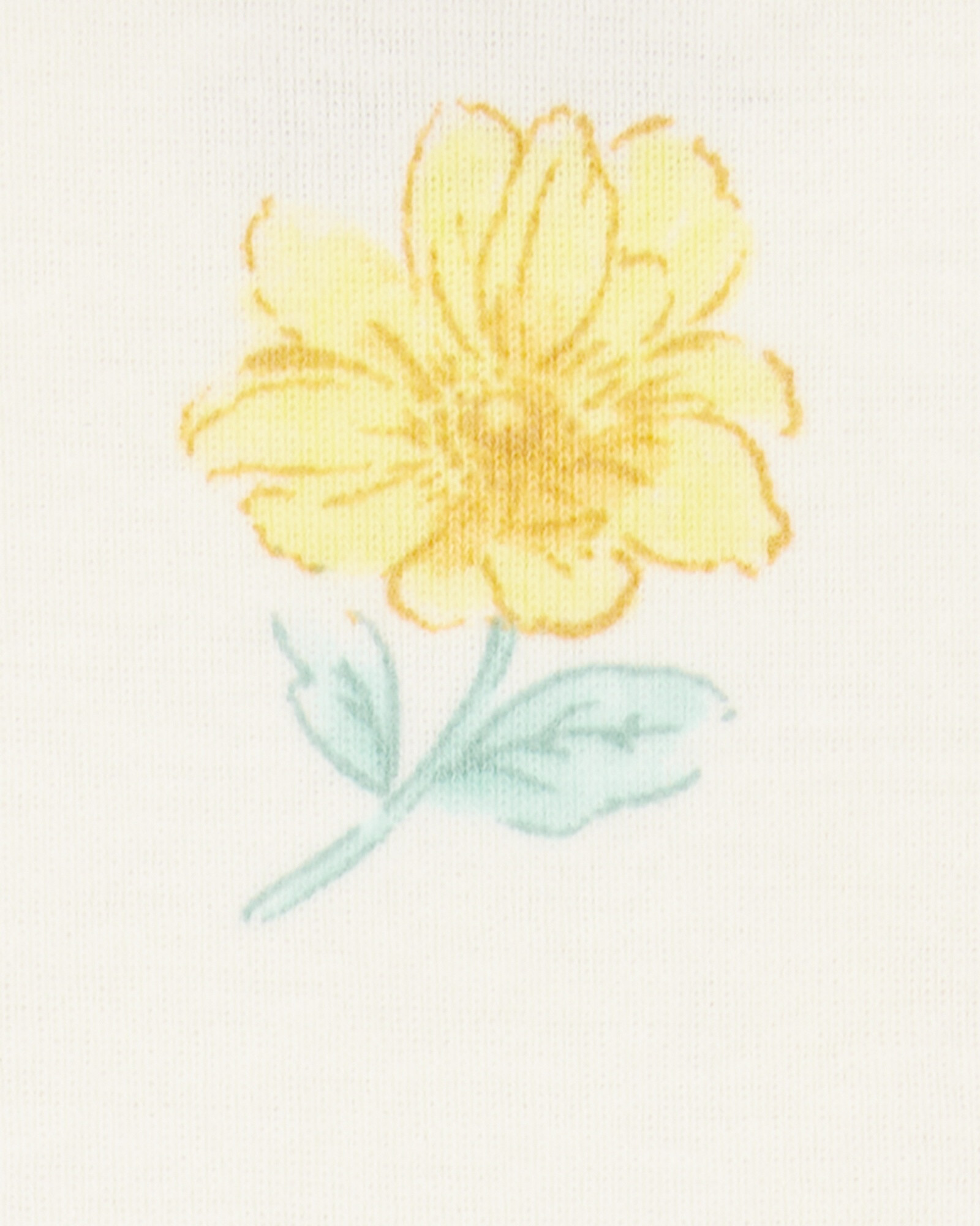 Set tres piezas de algodón, pantalón y dos bodies, diseño floral Sin color