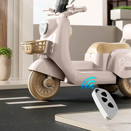 Triciclo Eléctrico Infantil Moto Para Niños A Batería Rosa Pastel