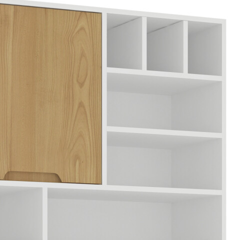 Aéreo Alacena Modular de Cocina con Vinera en MDP - Madera - Línea Melilla - Blanco Aéreo Alacena Modular de Cocina con Vinera en MDP - Madera - Línea Melilla - Blanco