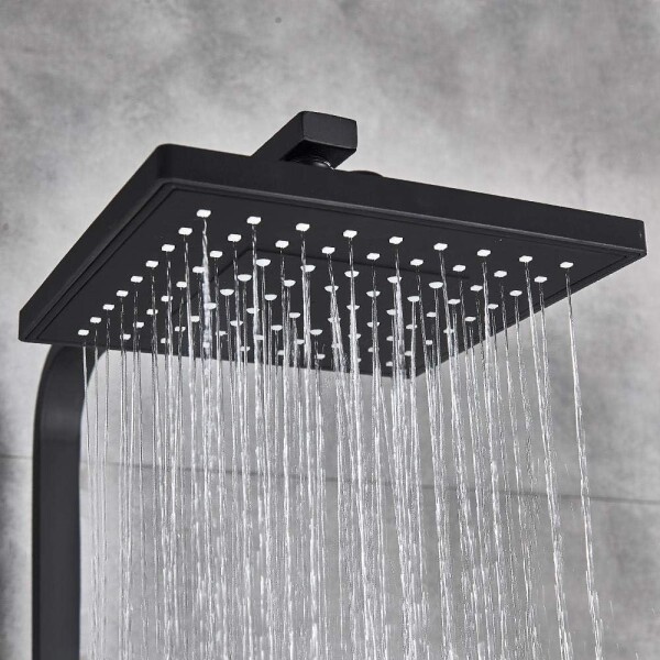 Barral Ducha Negro Mate Con Monocomando Bañera Duchero Barral Ducha Negro Mate Con Monocomando Bañera Duchero
