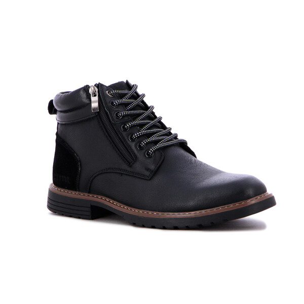 Country Calzado Bota Casual Hombre Acordonado C/cierre - Negro Negro
