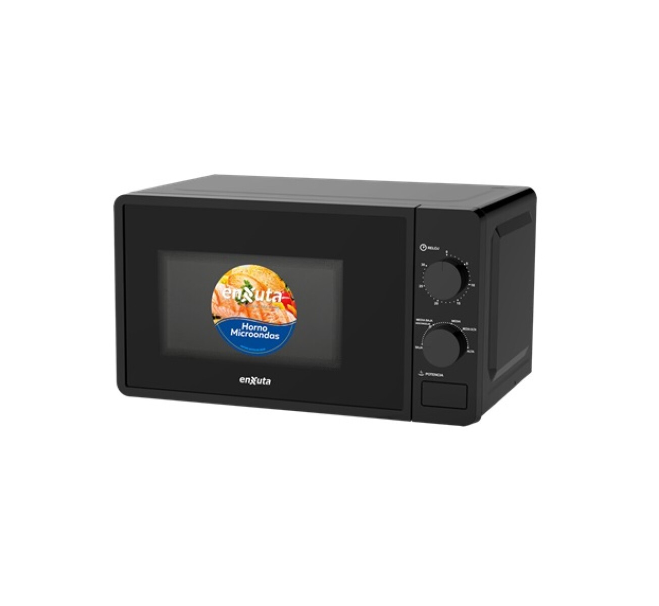 Microondas 20L Enxuta Manual Negro 