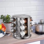 SET 12 PIEZAS ESPECIEROS CON SOPORTE ACERO MATE SET 12 PIEZAS ESPECIEROS CON SOPORTE ACERO MATE