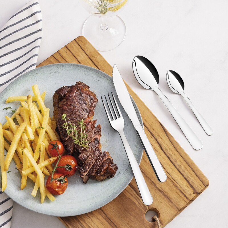 JUEGO DE CUBIERTOS 24pzas - ACERO INOXIDABLE - LINEA "MALIBU" - 23798/046 JUEGO DE CUBIERTOS 24pzas - ACERO INOXIDABLE - LINEA "MALIBU" - 23798/046