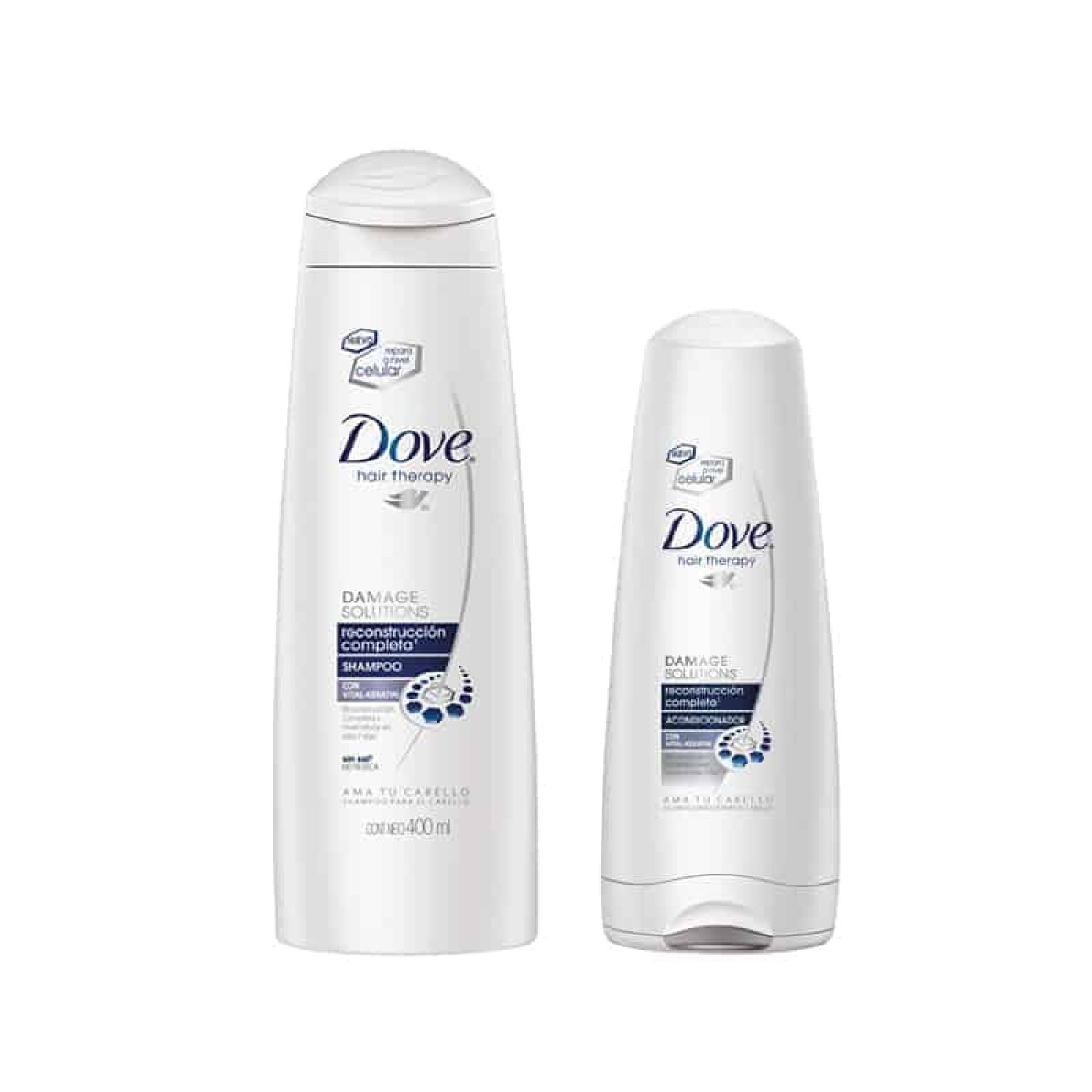 Pack Shampoo Y Acondicionador Dove Reconstrucción Completa 400ml + 200ml 