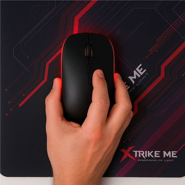 Mousepad Diseño Gamer Xtrike Me MP-005 Precisión 32x27cm Ax Diseño Negro y Rojo