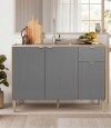 Bajo mesada Sin tapa 120 Color Gris