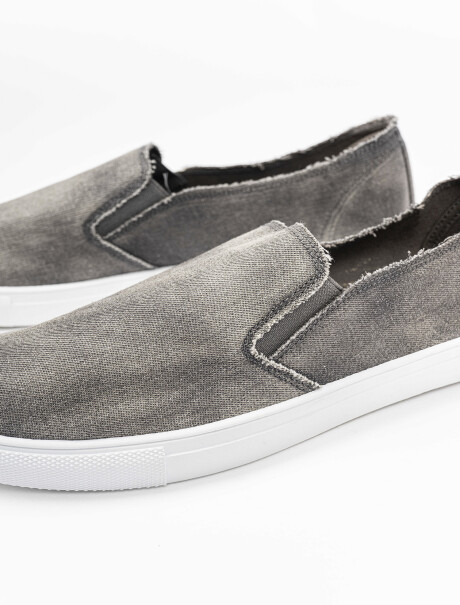 Zapatilla denim gris gastado
