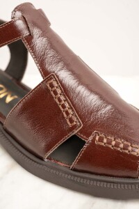 Sandalias Cuero Marrón