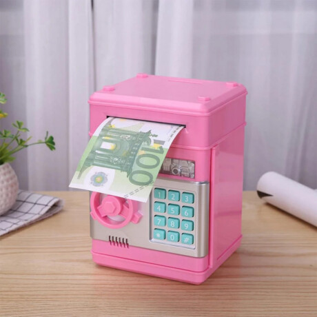 Alcancia Caja Fuerte Infantil Rosado