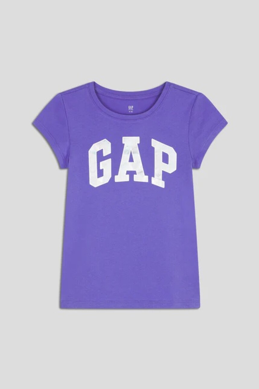 Remera Logo Gap Manga Corta Niña New Lilac