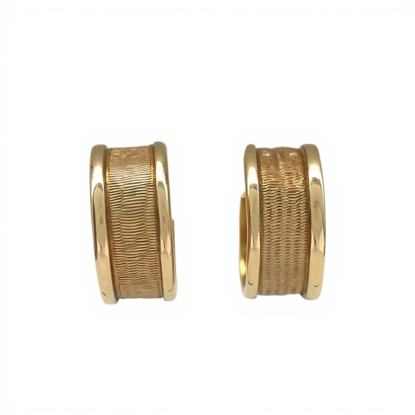 Caravanas Aros Esclava con borde - Oro bajo - Sin piedra - CA8004 sinpiedra