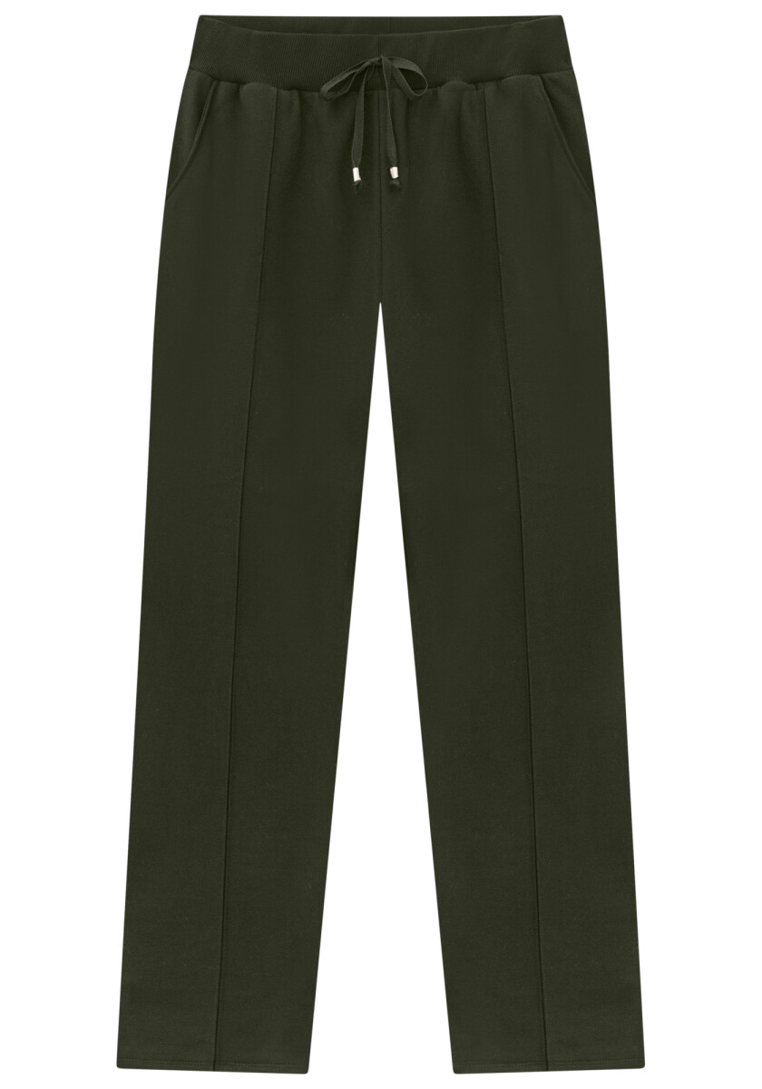 Pantalón deportivo con bolsillos - Verde Oscuro 