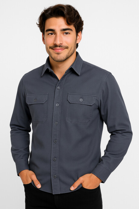 Camisa Denin Gris Topo