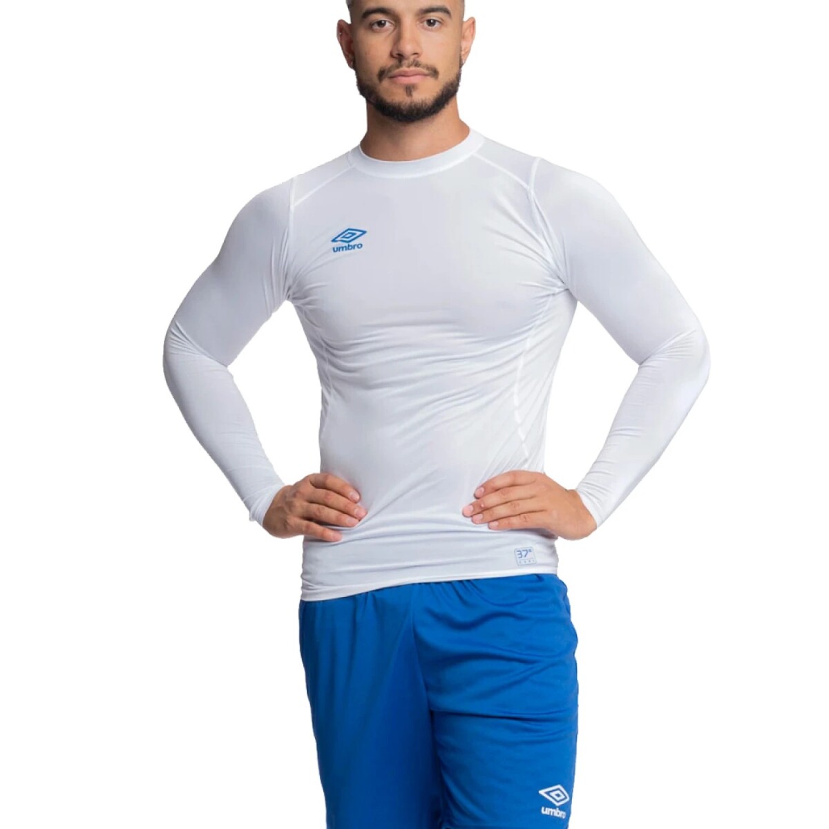 Camiseta Térmica M/Larga Running de Hombre Umbro - 262537U0 - Blanco 