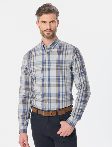 CAMISA CUADROS Marron