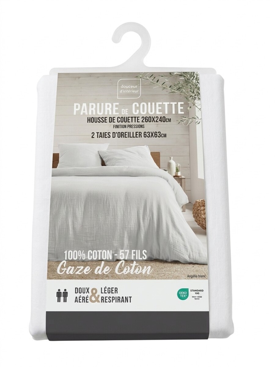 JGO FUNDA NORDICA BLANCA 260X240CM 3Pzas 