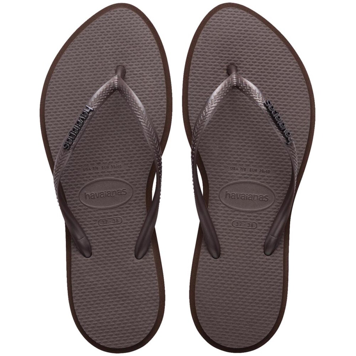 Sandalias Havaianas Slim Point FC Mujer - Gris Café 
