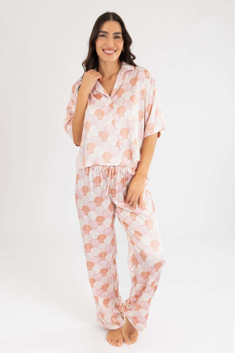 Pink Shell Long Pant - Rosa antique 